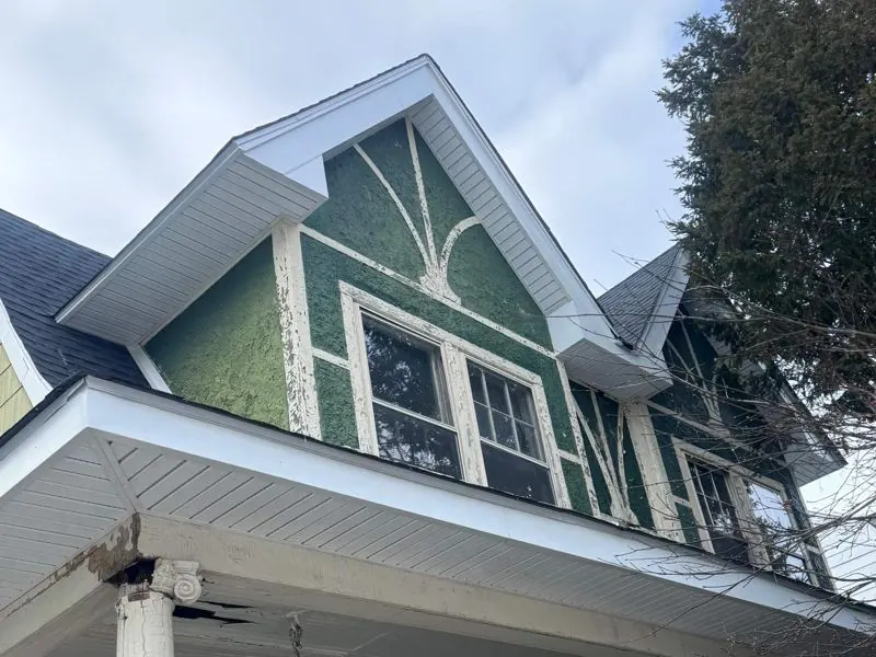 House with new white soffit and fascia