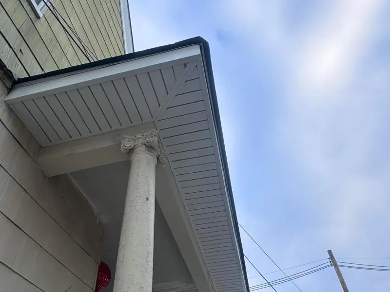Porch soffit and fascia finished